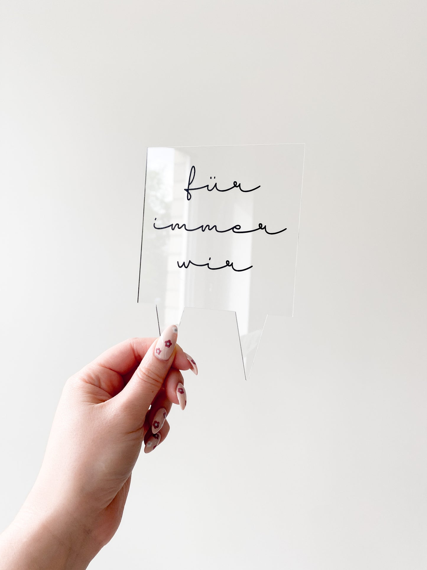 Personalisierter Cake Topper aus Acrylglas | Quadrat Form | Kuchendeko für jeden Anlass