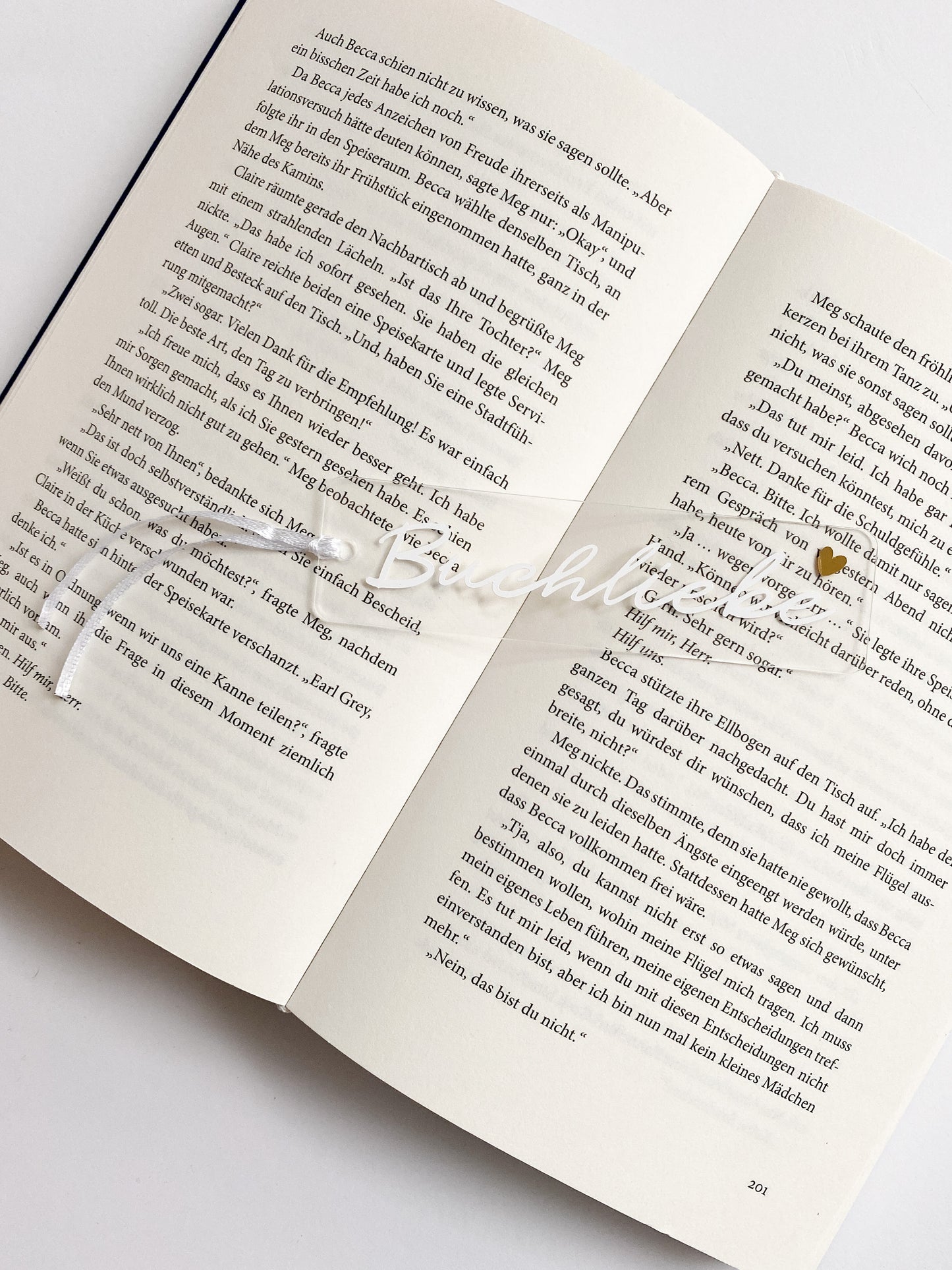 Kleines Lesezeichen aus Acrylglas | 12 x 3 cm klein | personalisiert