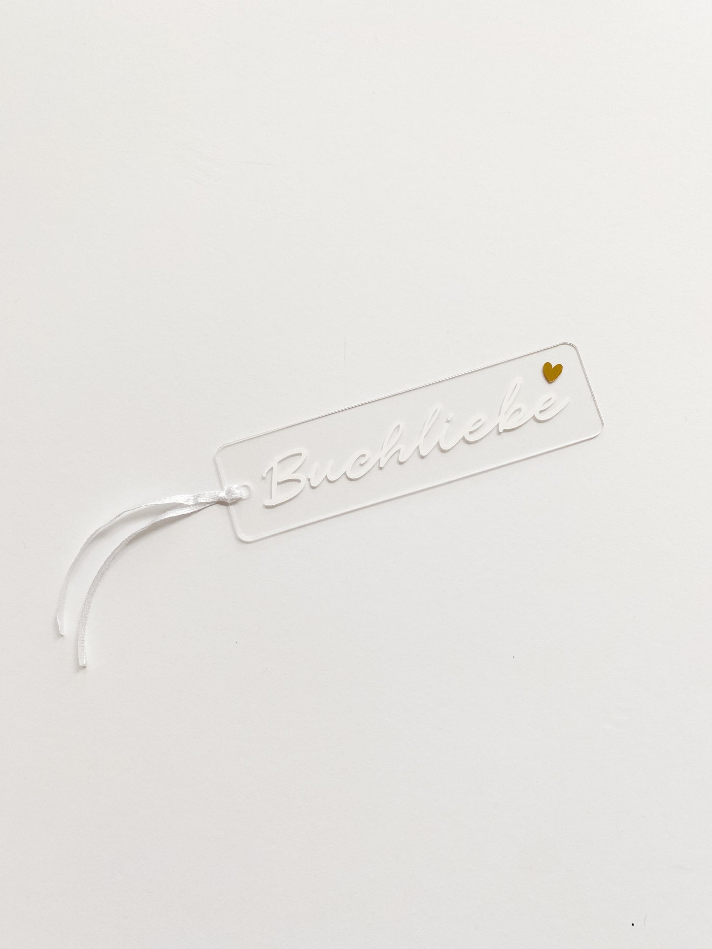 Kleines Lesezeichen aus Acrylglas | 12 x 3 cm klein | personalisiert