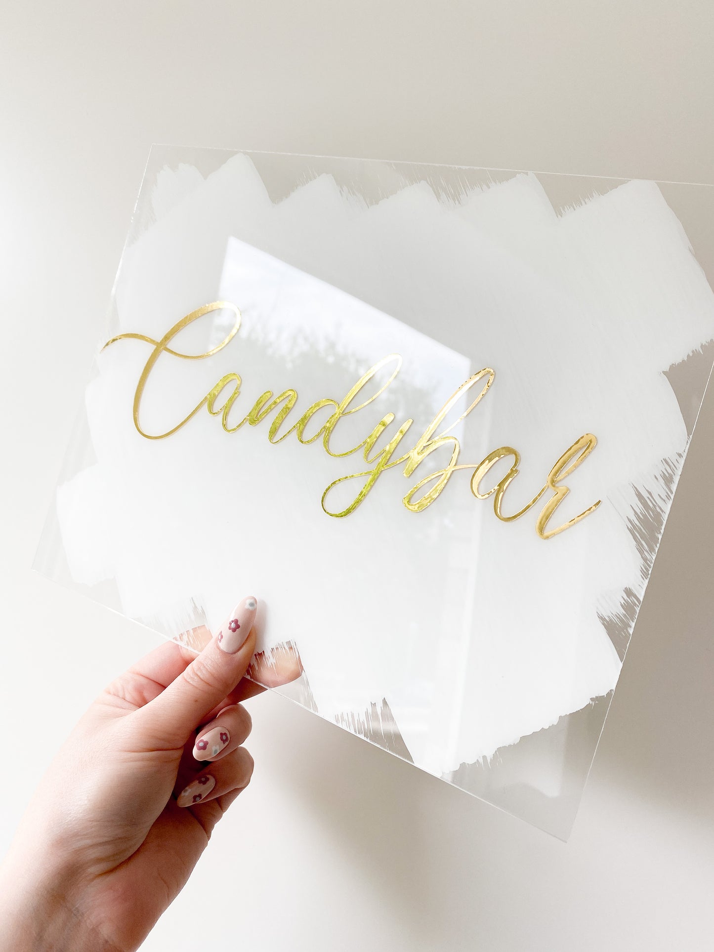 Kleines Schild für Hochzeiten aus Acrylglas | 25,4 x 20,3 cm klein | personalisiertes Schild