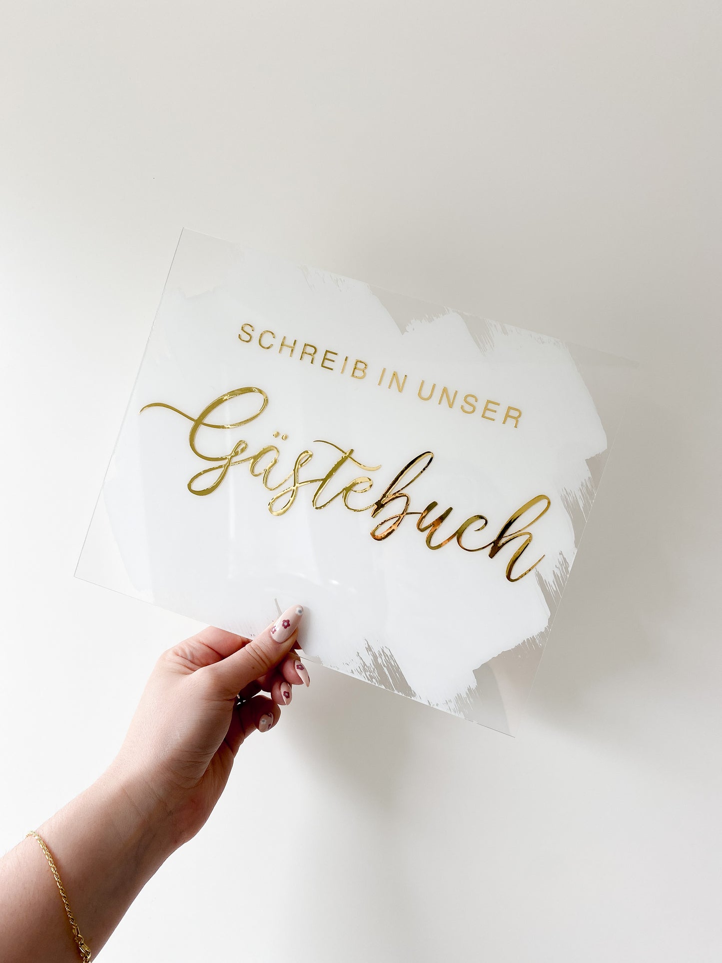 Kleines Schild für Hochzeiten aus Acrylglas | 25,4 x 20,3 cm klein | personalisiertes Schild