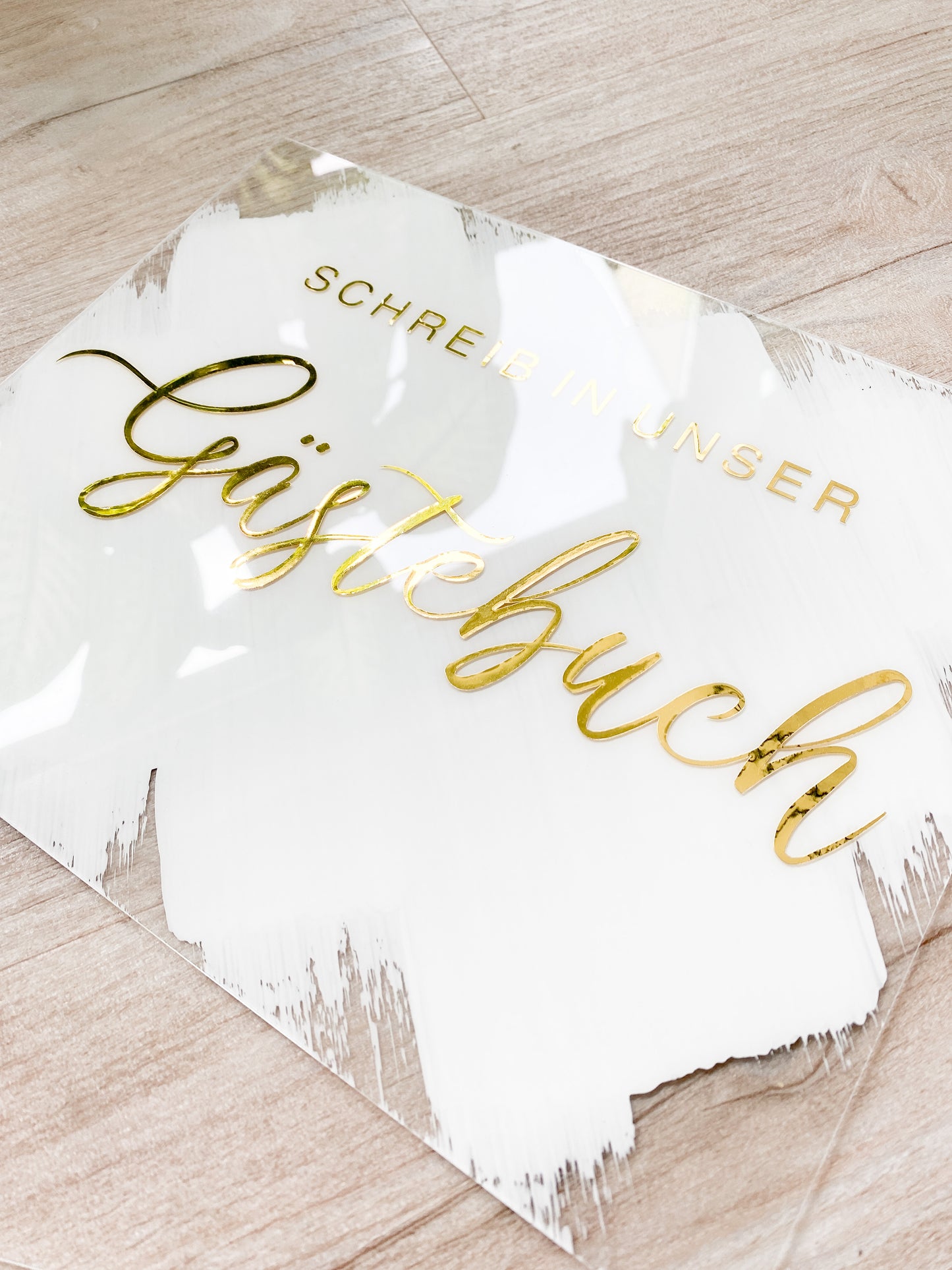 Kleines Schild für Hochzeiten aus Acrylglas | 25,4 x 20,3 cm klein | personalisiertes Schild