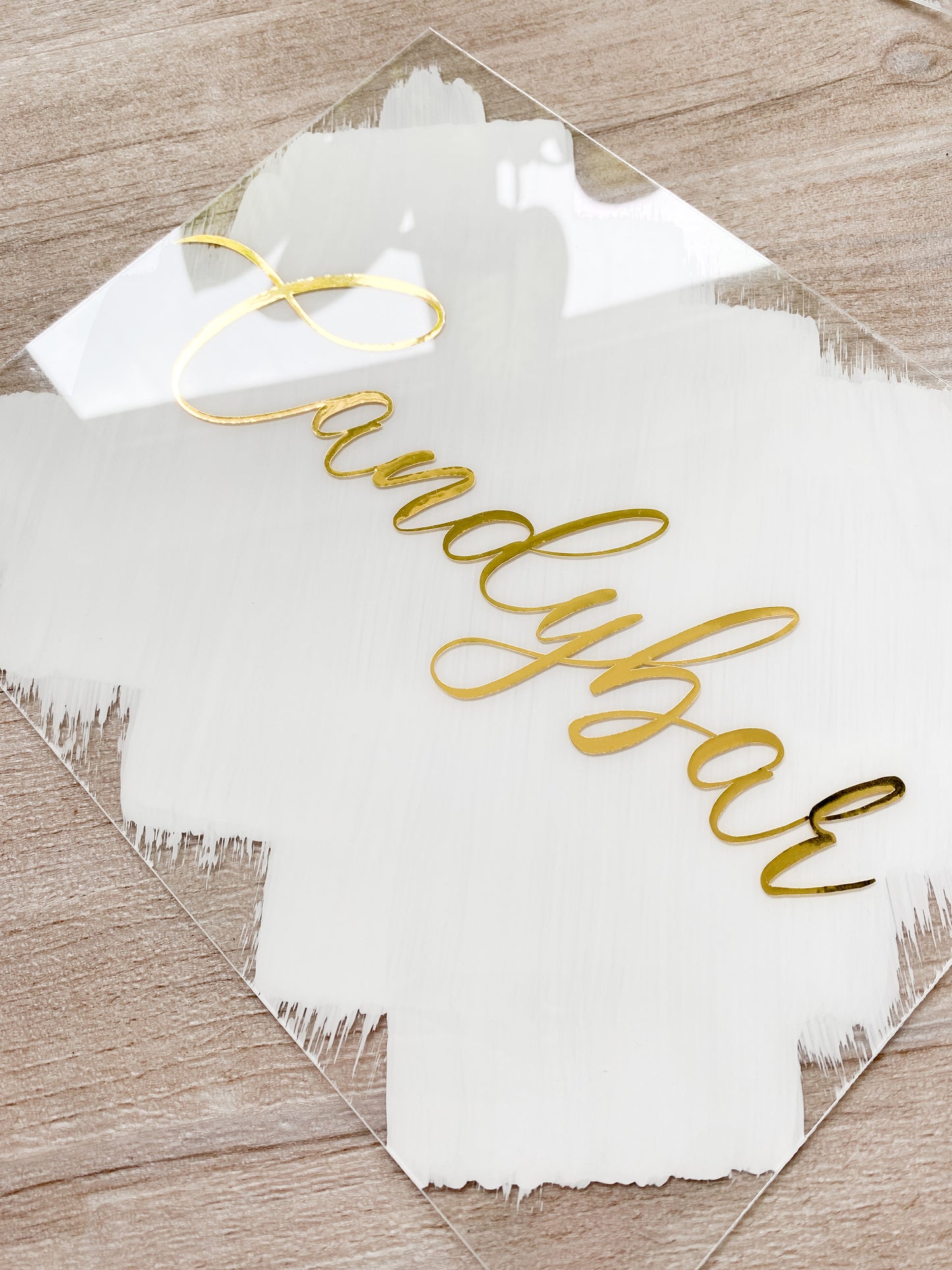 Kleines Schild für Hochzeiten aus Acrylglas | 25,4 x 20,3 cm klein | personalisiertes Schild