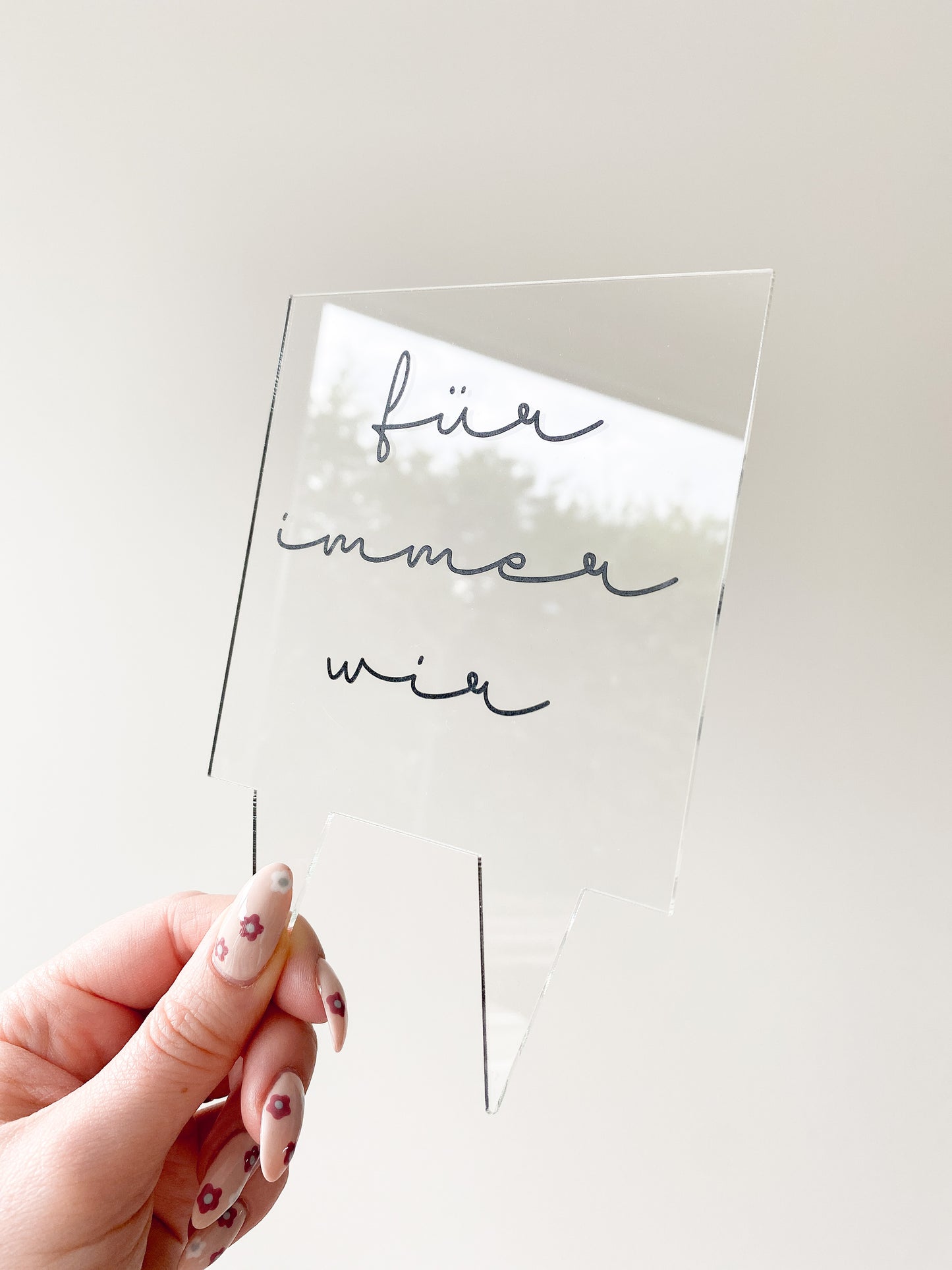 Personalisierter Cake Topper aus Acrylglas | Quadrat Form | Kuchendeko für jeden Anlass