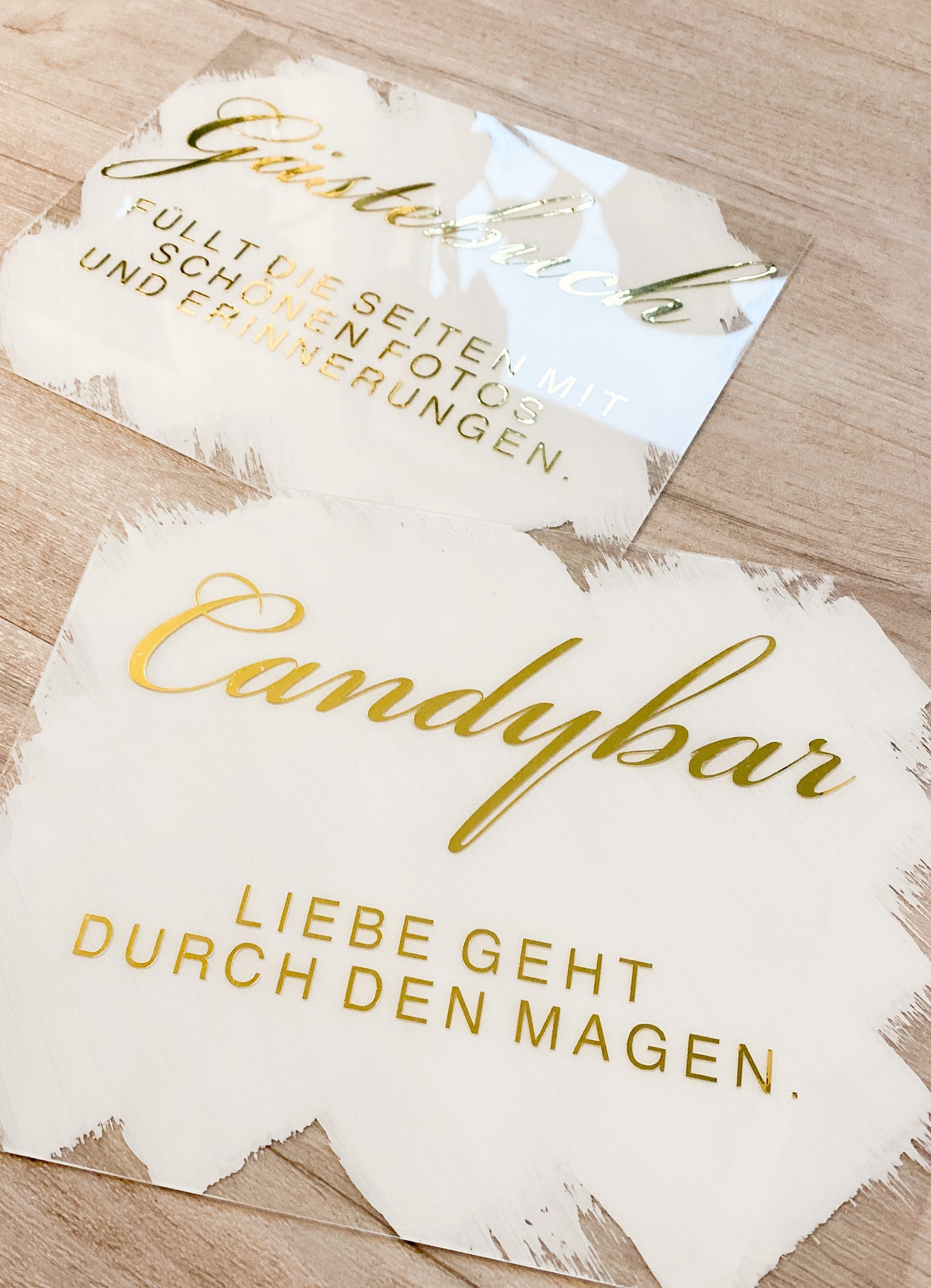 Kleines Schild für Hochzeiten aus Acrylglas | 25,4 x 20,3 cm klein | personalisiertes Schild