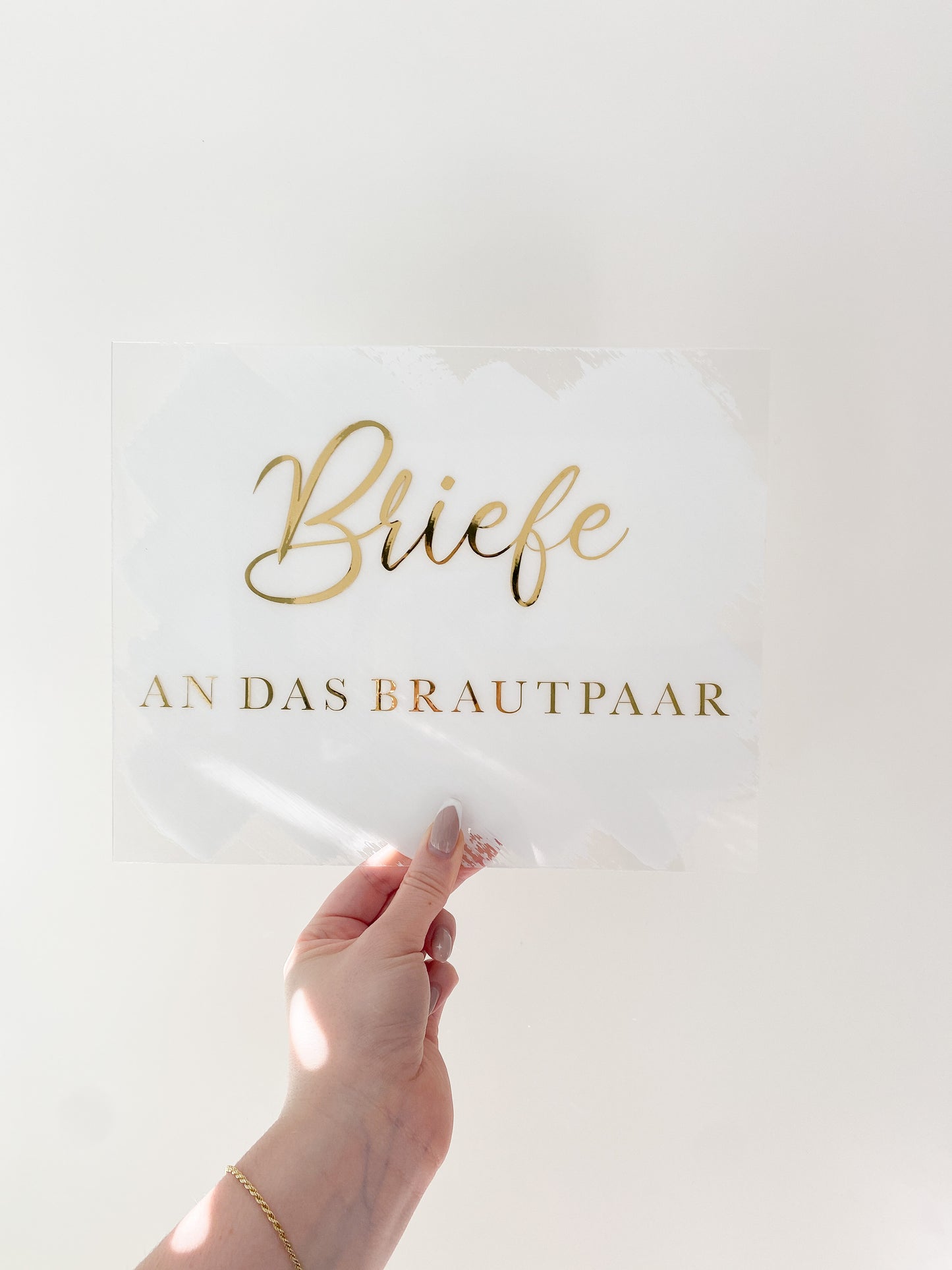 Kleines Schild für Hochzeiten aus Acrylglas | 25,4 x 20,3 cm klein | personalisiertes Schild